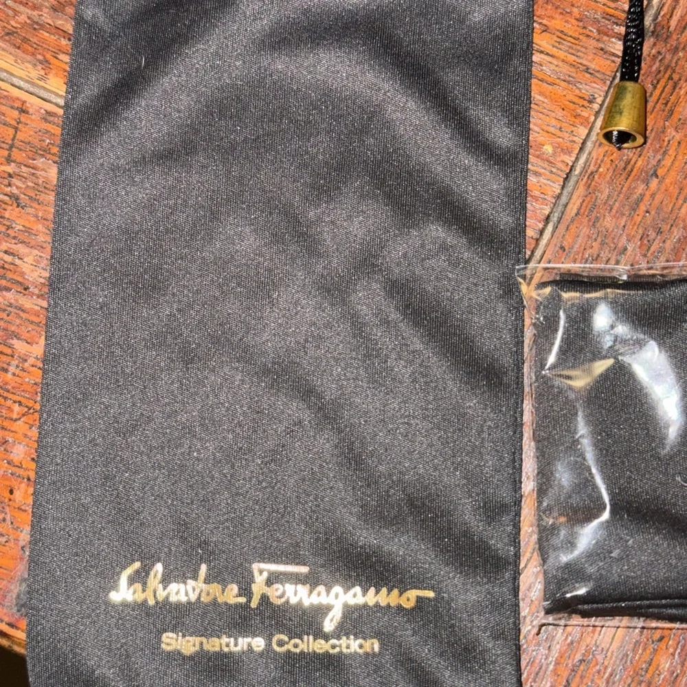 Salvatore Ferragamo Textured Black Sunglasses Case